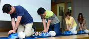 선유초등학교 교사들 심폐소생술 교육