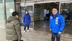 김민석 영등포을 예비후보, 신길역 찾아 시민들에 인사