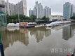 도림천유수지, 빗물에 잠겨... 장미마을 축제 취소