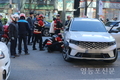[속보] 영등포구청사거리서 승용차와 오토바이 추돌